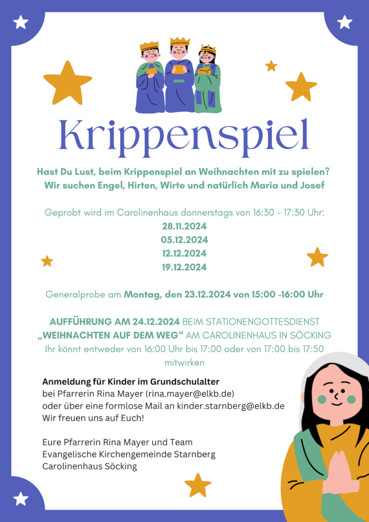 Flyer für Krippenspiel 2024